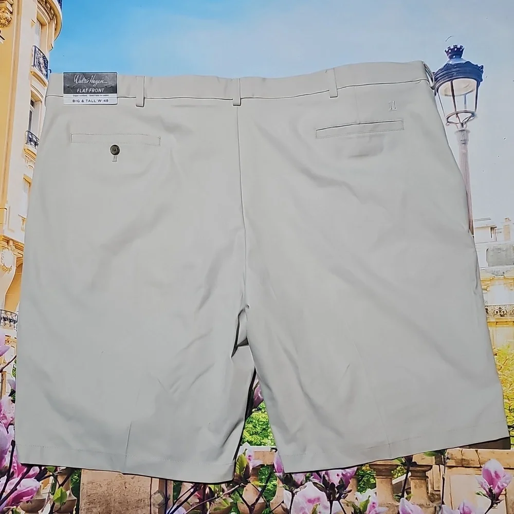 Walter Hagen Light Tan Flat Front Shorts Size 48 New - Picture 5 of 6